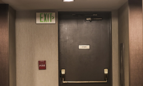 exit sign in apartment
