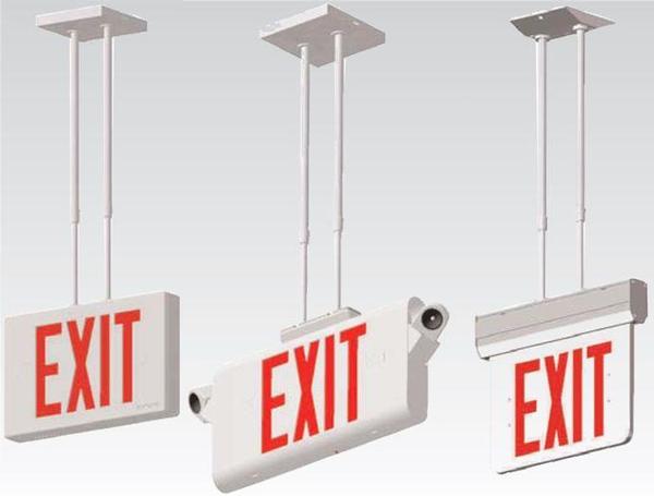 pendant mount exit sign