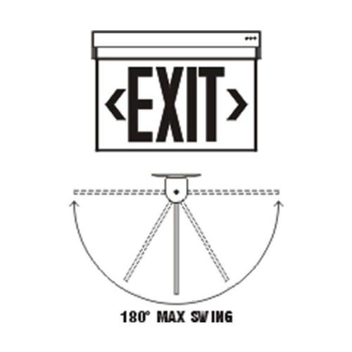 CRSW Series Crystal Swing Face Edge-Lit Exit Sign