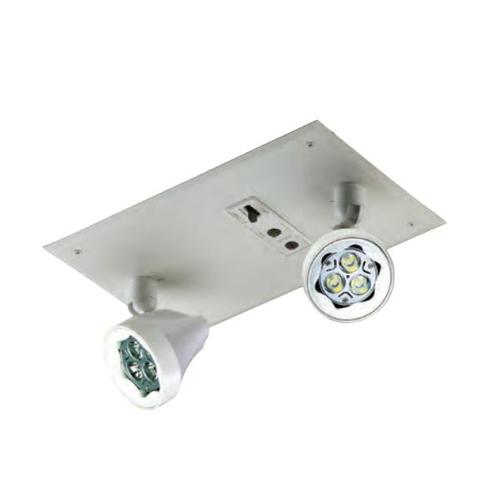 Emergi-Lite LSM110-210LA Large Steel Emergency Light - 6V, 110W, 2- 9W LED  Lamp Heads